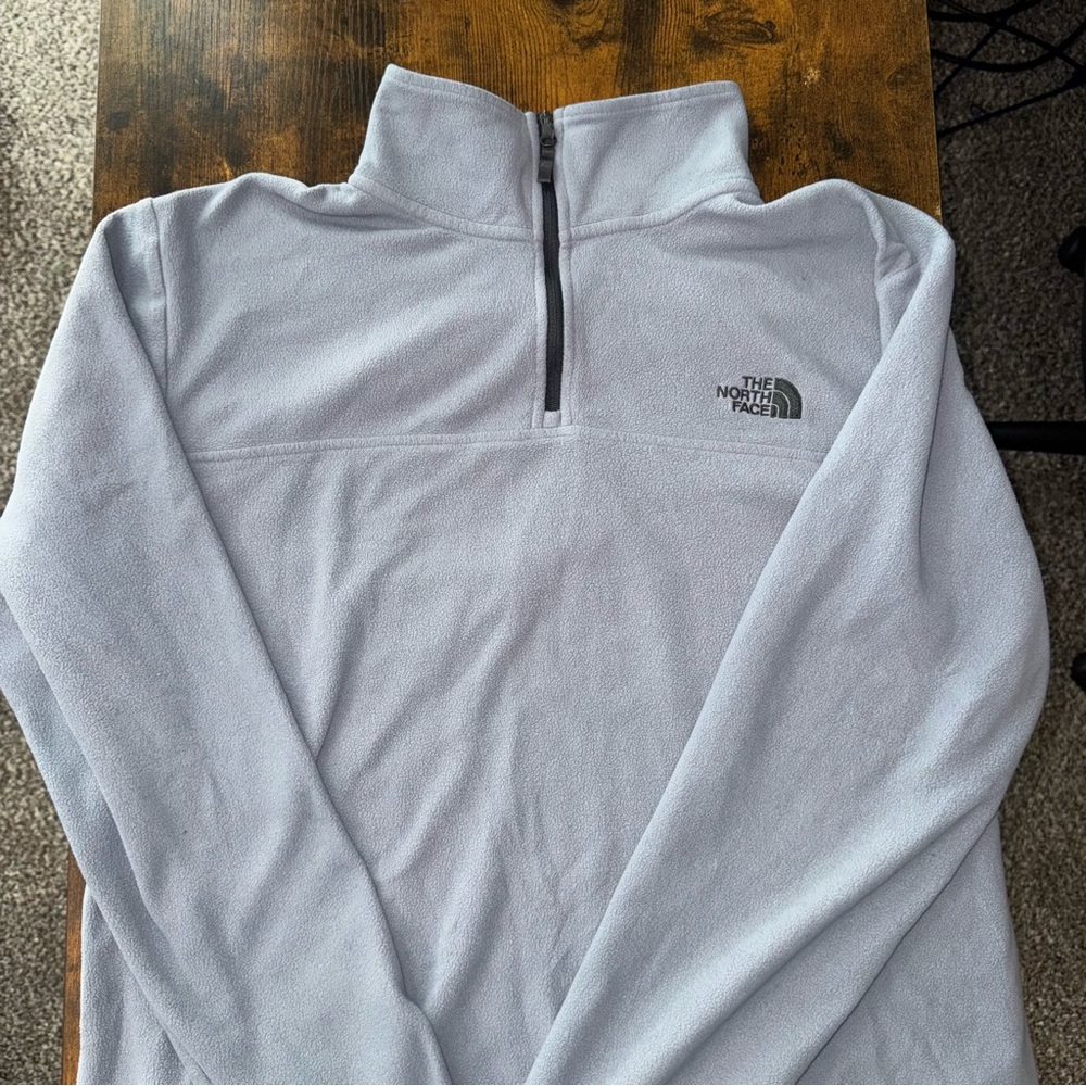 The North Face TKA Glacier Quarter 1/4 Zip Fleece Pullover Men’s Large Mid Grey
